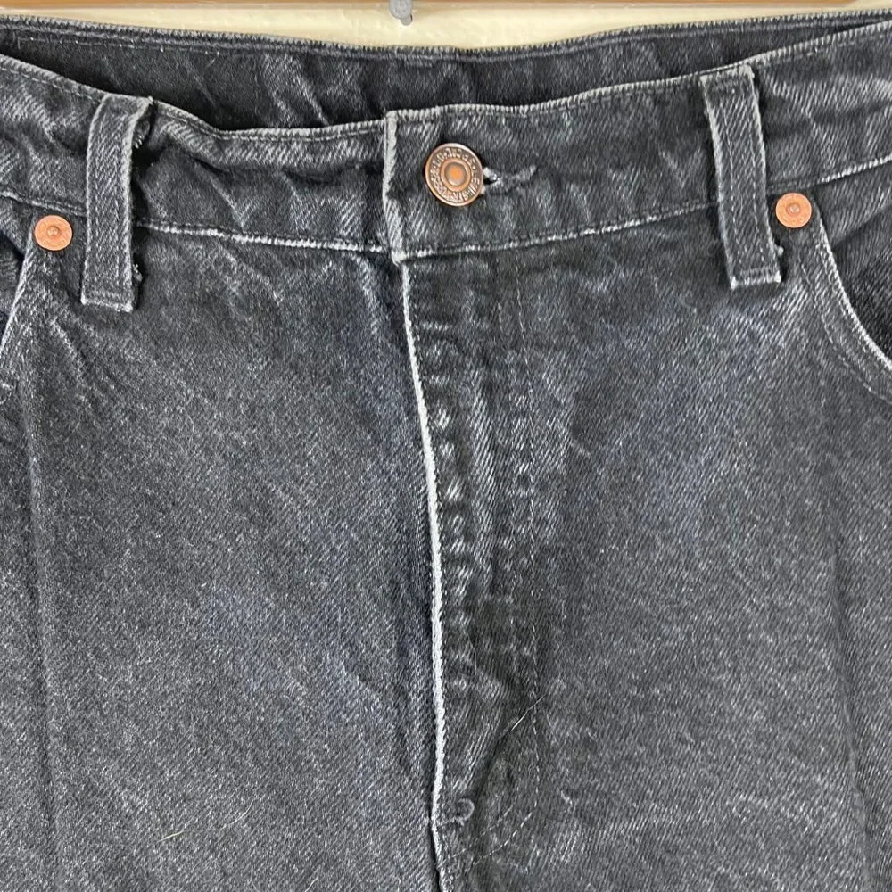 LEVI’S 551 Relaxed Fit Tapered Leg Black Denim Jean Pants Size 12 MED - Picture 6 of 11
